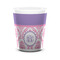 Pink, White & Purple Damask Ceramic Shot Glass - 1.5 oz - White - Set of 4 (Personalized)