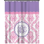 Pink, White & Purple Damask Extra Long Shower Curtain - 70"x84" (Personalized)