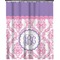 Pink, White & Purple Damask Extra Long Shower Curtain - 70"x84" (Personalized)