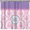 Pink, White & Purple Damask Shower Curtain (Personalized)