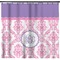 Pink, White & Purple Damask Shower Curtain (Personalized) (Non-Approval)