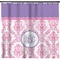 Pink, White & Purple Damask Shower Curtain - Custom Size (Personalized)