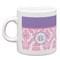 Pink, White & Purple Damask Single Shot Espresso Cup - Single Front