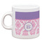 Pink, White & Purple Damask Espresso Cup (Personalized)