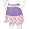Pink, White & Purple Damask Skater Skirt - Back