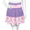 Pink, White & Purple Damask Skater Skirt - Front