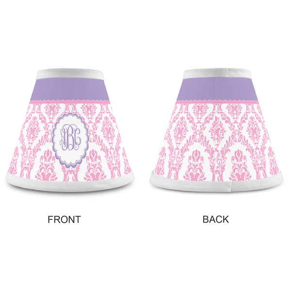 Pink, White & Purple Damask Small Chandelier Lamp - Approval