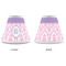 Pink, White & Purple Damask Small Chandelier Lamp - Approval