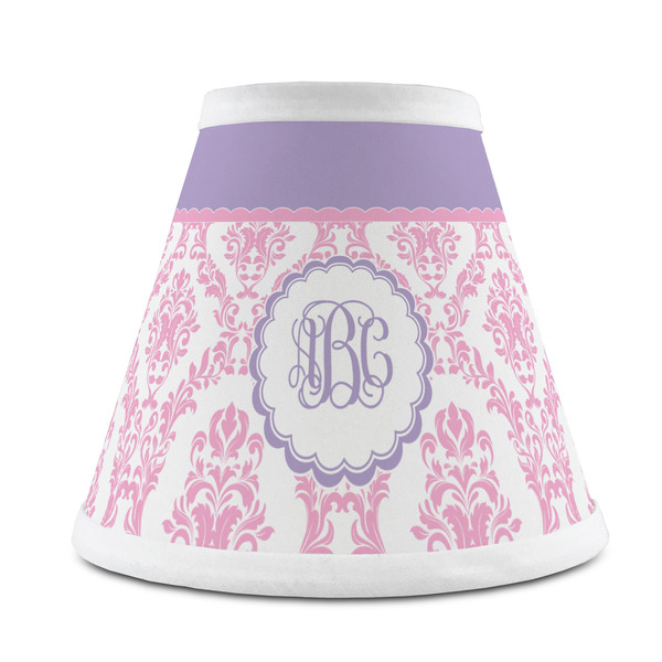 Custom Pink, White & Purple Damask Chandelier Lamp Shade (Personalized)