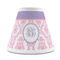 Pink, White & Purple Damask Small Chandelier Lamp - FRONT