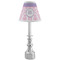 Pink, White & Purple Damask Small Chandelier Lamp - LIFESTYLE (on candle stick)