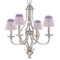 Pink, White & Purple Damask Small Chandelier Shade - LIFESTYLE (on chandelier)