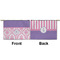 Pink, White & Purple Damask Small Zipper Pouch Approval (Front and Back)