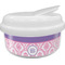 Pink, White & Purple Damask Snack Container (Personalized)