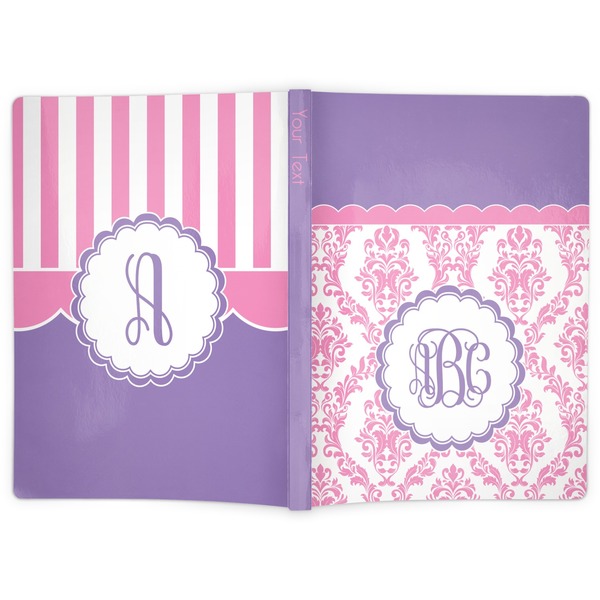 Pink, White & Purple Damask Soft Cover Journal - Apvl