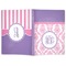Pink, White & Purple Damask Soft Cover Journal - Apvl