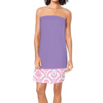 Pink, White & Purple Damask Spa / Bath Wrap w/ Monogram