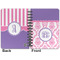 Pink, White & Purple Damask Spiral Journal 5 x 7 - Apvl