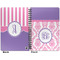 Pink, White & Purple Damask Spiral Journal 7 x 10 - Apvl