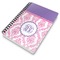 Pink, White & Purple Damask Spiral Journal 7 x 10 - Main