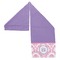 Pink, White & Purple Damask Sports Towel Folded - Both Sides Showing