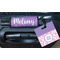 Pink, White & Purple Damask Square Luggage Tag & Handle Wrap - In Context