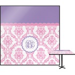 Pink, White & Purple Damask Square Table Top (Personalized)
