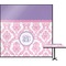 Pink, White & Purple Damask Square Table Top