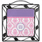 Pink, White & Purple Damask Square Trivet (Personalized)