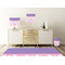 Pink, White & Purple Damask Square Wall Decal Wooden Desk