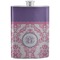 Pink, White & Purple Damask Stainless Steel Flask