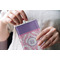 Pink, White & Purple Damask Stainless Steel Flask - LIFESTYLE 1