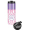 Pink, White & Purple Damask Stainless Steel Skinny Tumbler (Personalized)