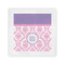 Pink, White & Purple Damask Standard Cocktail Napkins - Front View