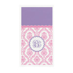 Pink, White & Purple Damask Guest Paper Towels - Full Color - Standard (Personalized)