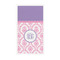 Pink, White & Purple Damask Standard Guest Towels in Full Color