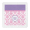 Pink, White & Purple Damask Standard Decorative Napkin - Front View