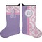 Pink, White & Purple Damask Stocking - Double-Sided - Approval