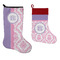 Pink, White & Purple Damask Stockings - Side by Side compare
