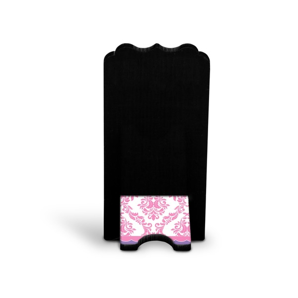 Pink, White & Purple Damask Stylized Phone Stand - Back