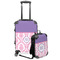 Pink, White & Purple Damask Suitcase Set 4 - MAIN