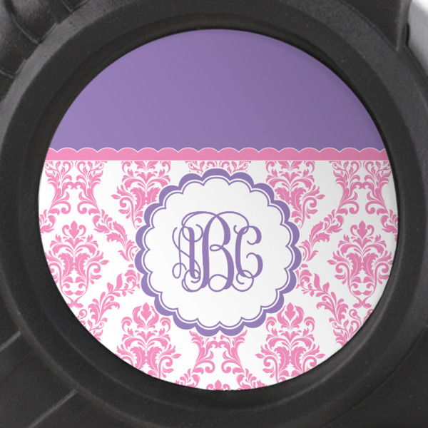 Pink, White & Purple Damask Tape Measure - 25ft - detail