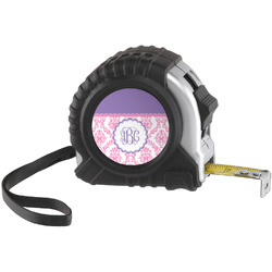 Pink, White & Purple Damask Tape Measure (25 ft) (Personalized)