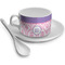 Pink, White & Purple Damask Tea Cup - Single (Personalized)