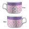 Pink, White & Purple Damask Tea Cup - Single Apvl