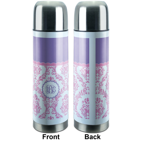 Pink, White & Purple Damask Thermos - Apvl