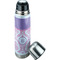 Pink, White & Purple Damask Thermos - Lid Off
