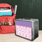 Pink, White & Purple Damask Tin Lunchbox - LIFESTYLE