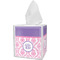 Pink, White & Purple Damask Tissue Box Cover (Personalized)