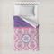 Pink, White & Purple Damask Toddler Duvet Cover Only